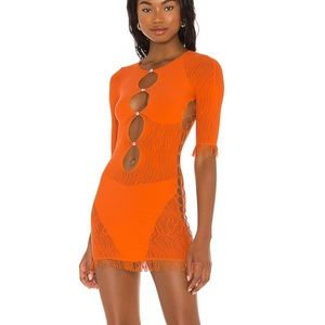 Orange poster girl dress
